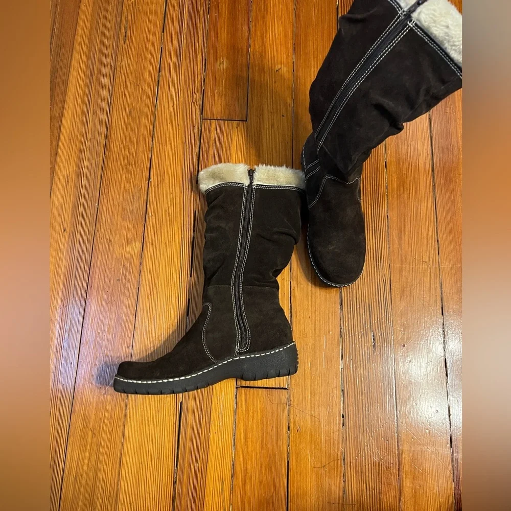 Bass Miley Mid-Calf Brown leather‎ boot size 7.5